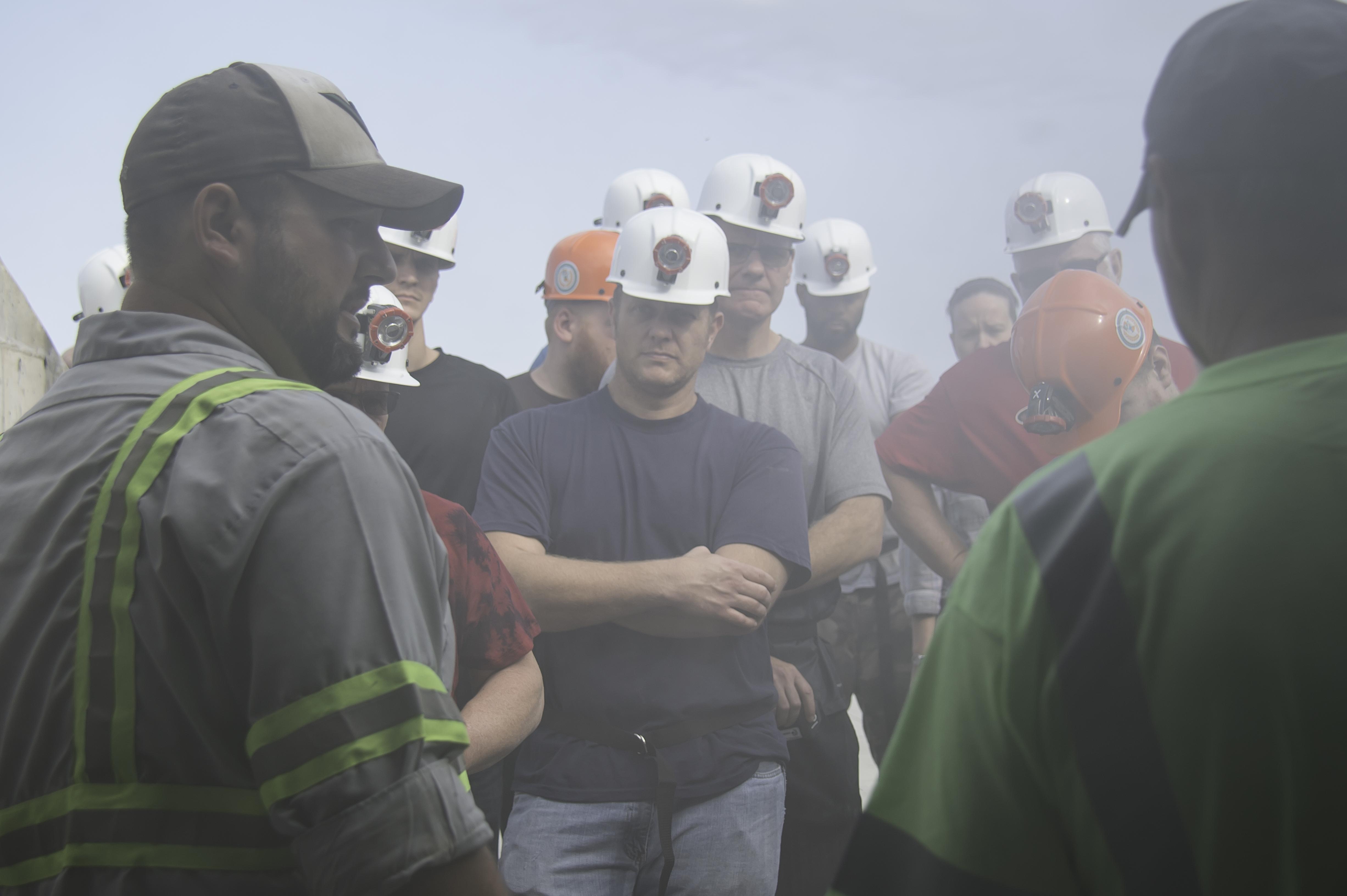 A group of miners standing together