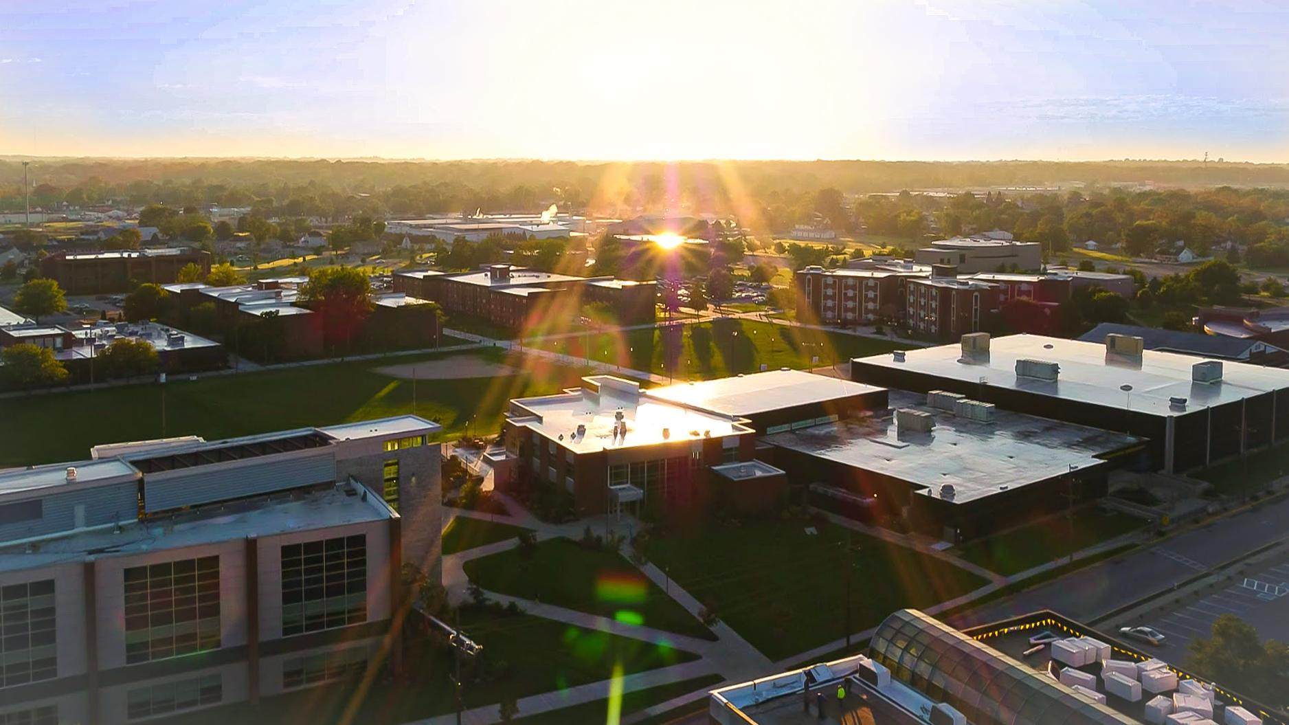 campus at sunrise